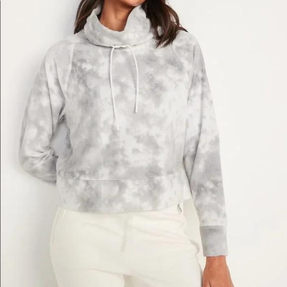 Old Navy Funnel-Neck Cropped Microfleece Sweatshirt for Women